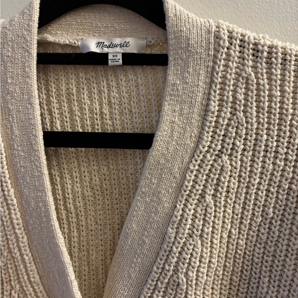 Madewell Textured Cream Cardigan - Picture 2 of 5